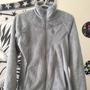 Columbia blue-ish grey fury zip-up jacket!